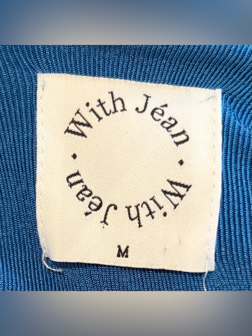 With Jean Lena Halter Mini Dress Blue Size M - Picture 4 of 6